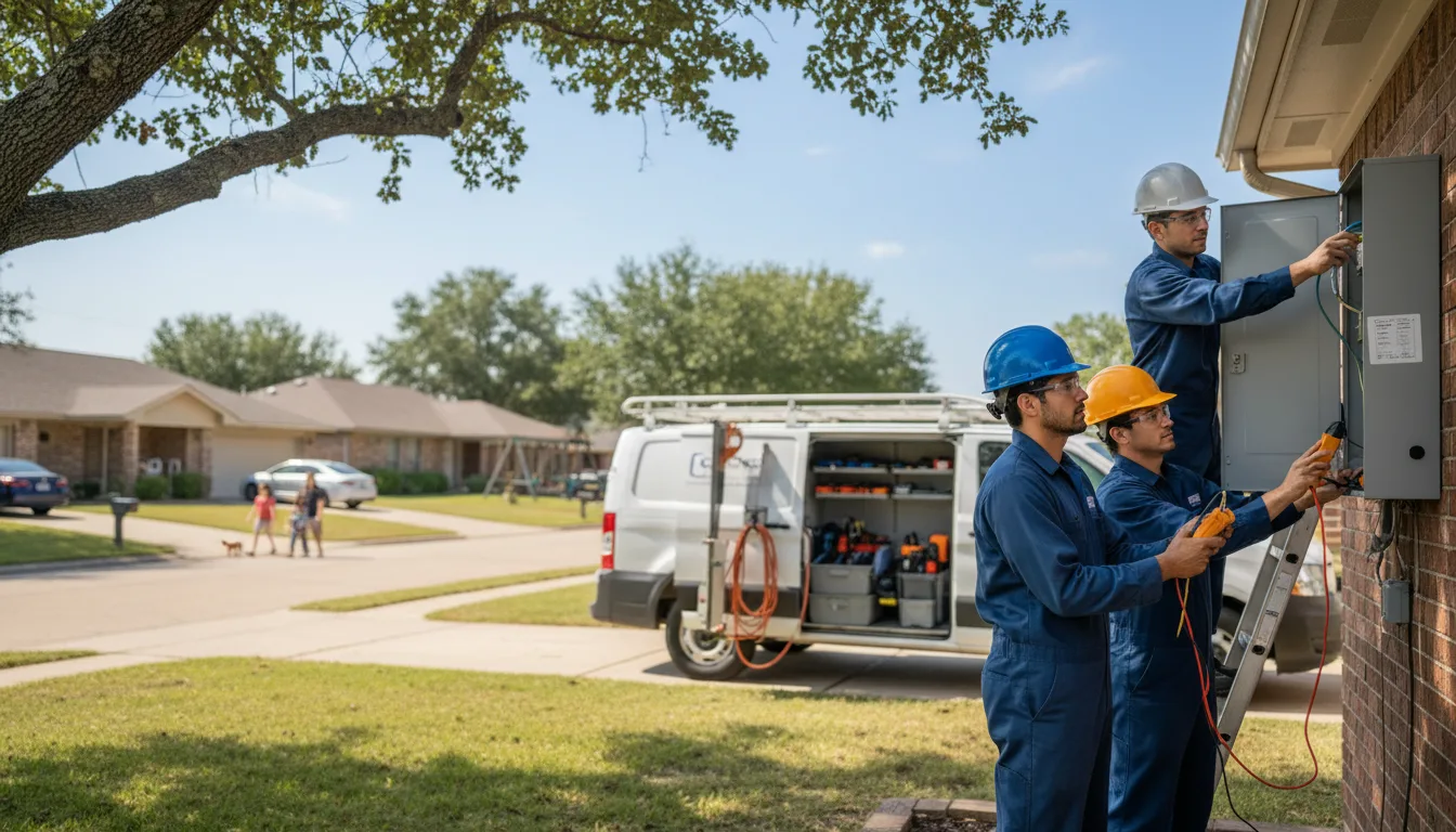 Certified electrician providing emergency electrical services in Bessie, OK